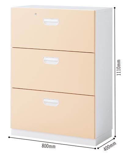 アッセ収納 下置H1110NA扉 ラテラル3段WH