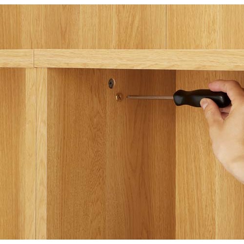 パネル付き木製収納 コーナー