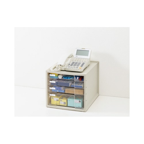 レターケース ホワイト 浅型3段深型1段