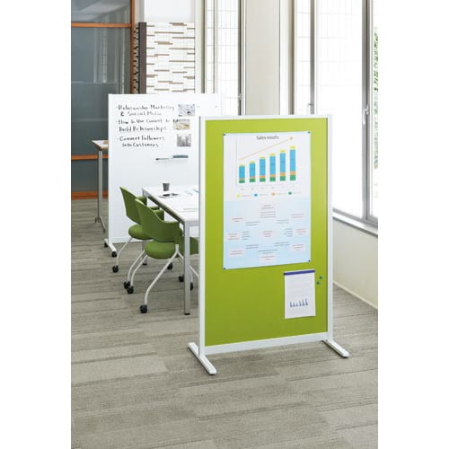 パーテションホワイトボード幅1200GYキャスタ