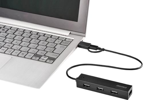 USB2.0ハブ スマホ・タブレット用 4ポート