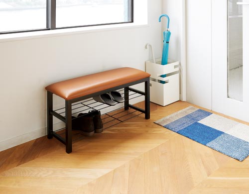 ラック付エントランスベンチ