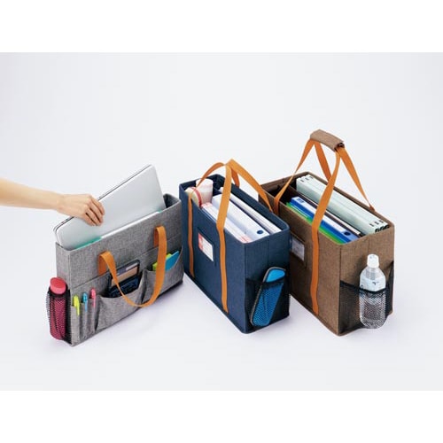 ミーティングバッグノートPCサイズ スリム 灰