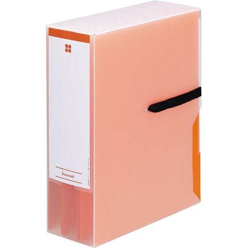 整理がしやすいケース付リングファイル 橙3冊×3