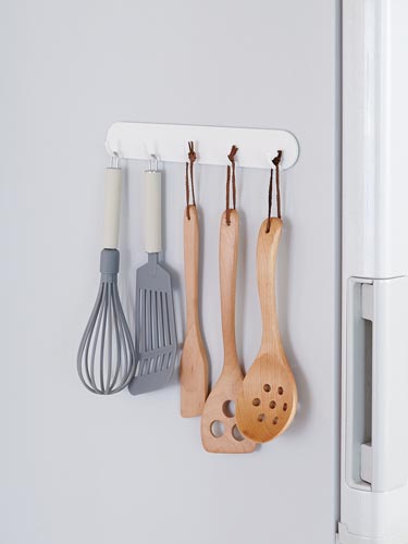 マグネット5連フック ホワイト