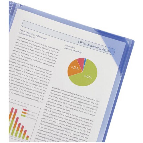 クリヤーホルダーブックモッテA4 グレー6P