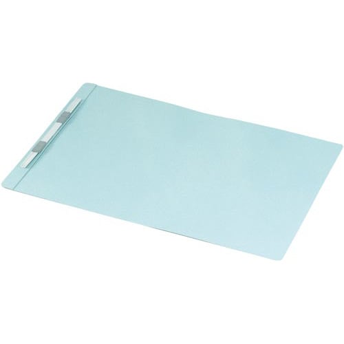 フラットファイル二つ折りタイプ A4縦 青 1冊