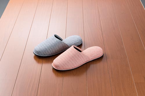 ボーダー柄スリッパ ブルー 5足入