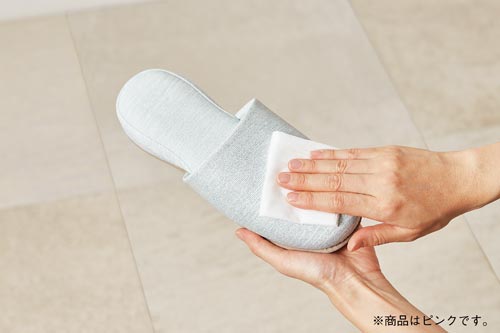 拭くだけお手入れのビニールスリッパ ピンク 40足