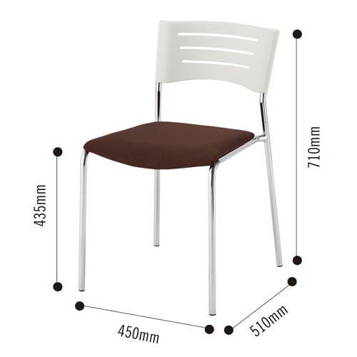 カウネットミーティング用チェアDブラウン4脚以上