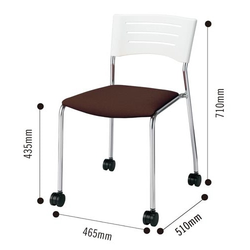 カウネットMTGキャスタチェアDブラウン4脚以上