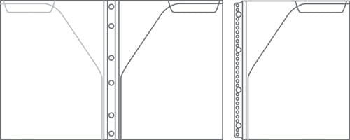 ハードクリアーファイル用ポケット(6穴)