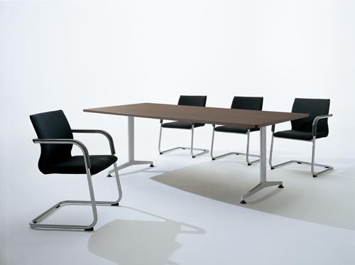 300シリーズ 肘付ミーティングチェア ブラック