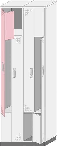 ペアフォートロッカー 6人用 ナチュラルグレー