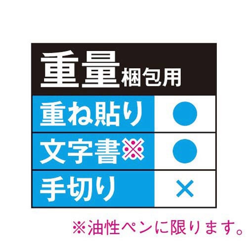 取出しやすい箱入PPテープ 重梱包用 50m 3箱