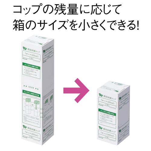 間伐材紙コップスマート収納7オンス100個入×25