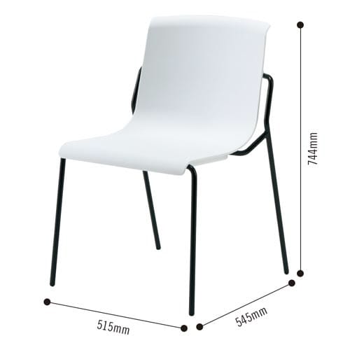 クラウンチェア3 BKフレームパッドなし4脚以上