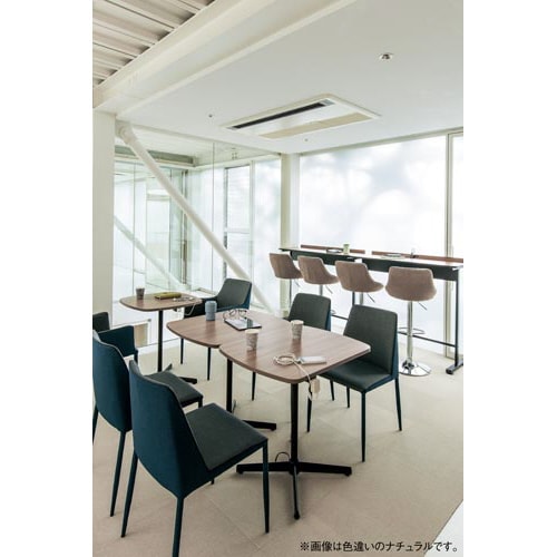 ◇リフレッシュカフェテーブルオーバル600ホワイト