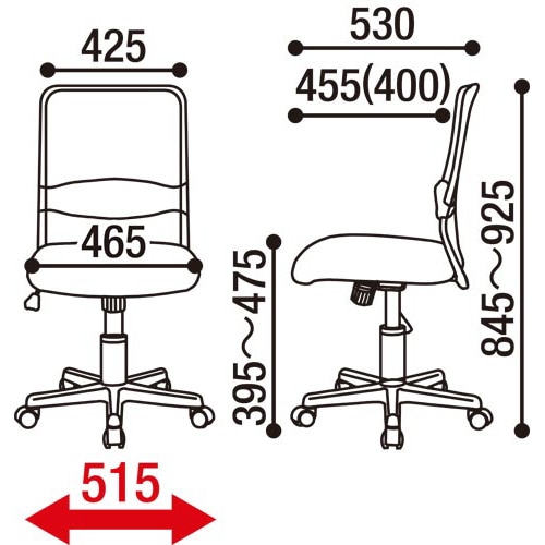 ◇ランバーメッシュチェア ブラック