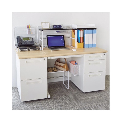 机上台 トールタイプ 幅390mm 黒