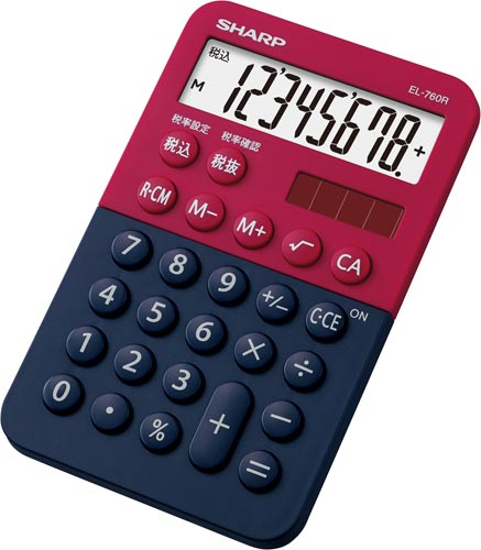 電卓カラーEL−760R−RXスタイリッシュレッド