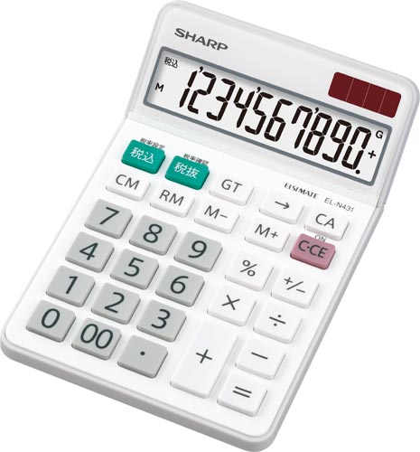 電卓 ナイスサイズ EL−N431−X
