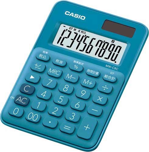 カラフル電卓 MW−C8C−BU−N レイクブルー