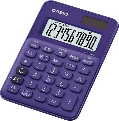 カラフル電卓 MW−C8C−PL−N パープル