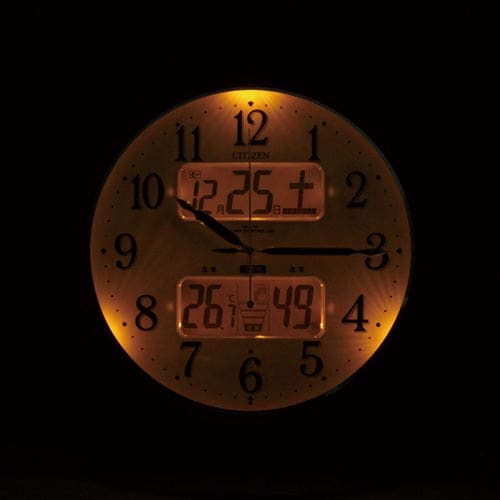 シチズン多機能木枠電波時計