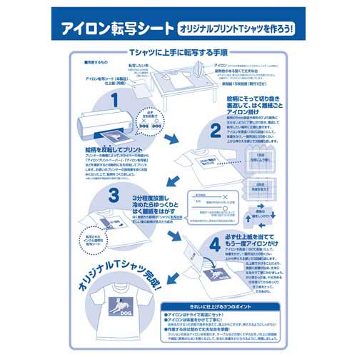 IJアイロン転写シートA4 白地用 3枚入