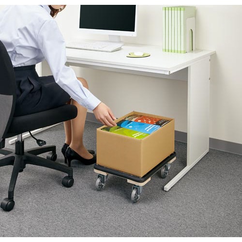 荷物がすべりにくい木製平台車 小サイズ