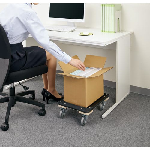 荷物がすべりにくい木製平台車 小サイズ