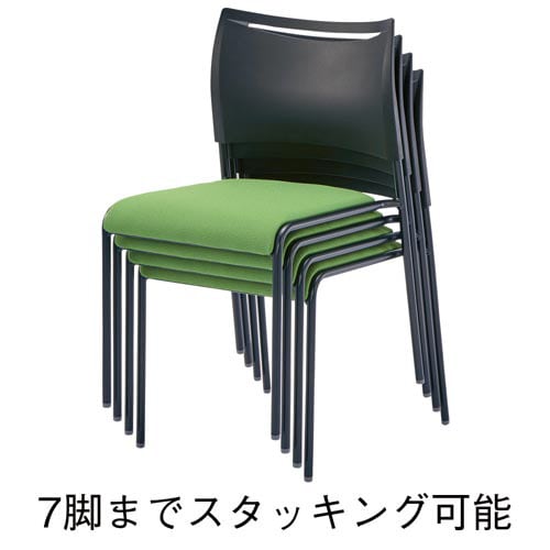 LTSチェア 座布黒フレーム グリーン4脚以上