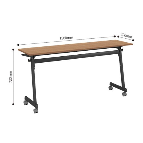 CFT89Bテーブル棚付W1500D400BR