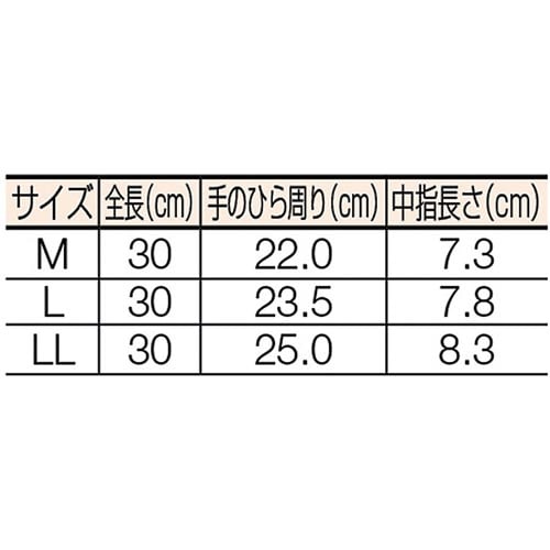 耐油ビニール手袋 ロングタイプ Lサイズ
