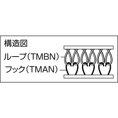 マジックテープ(R)糊付B側25mmX25m黒