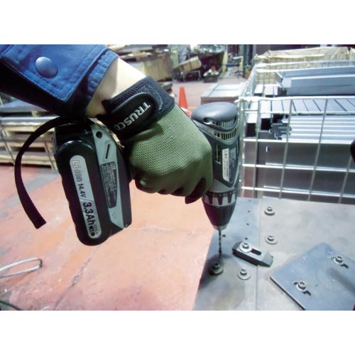 PU薄手手袋エンボス加工 イエロー M