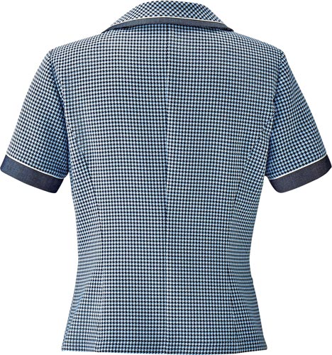 オーバーブラウスAJ0842ネイビー×ブルー15号