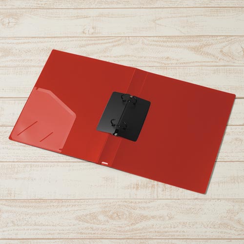 2リングFSエコノミーA4縦背幅35mm赤×3