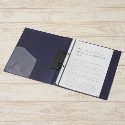 2リングFSエコノミーA4縦W背幅35mm紺×3