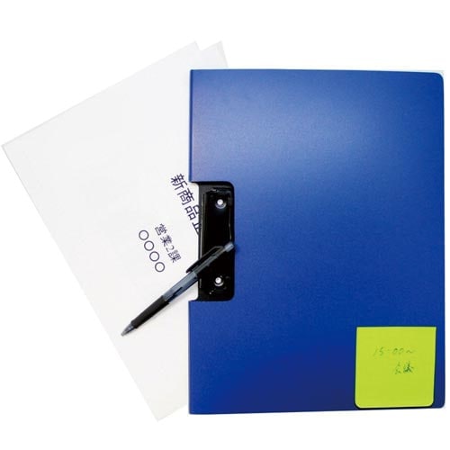 クリップファイル発泡美人A4−Sネイビーブルー