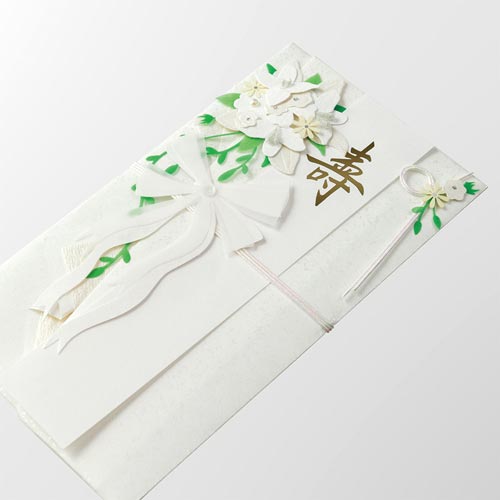 PC 金封145 結婚祝 ブーケ 白柄