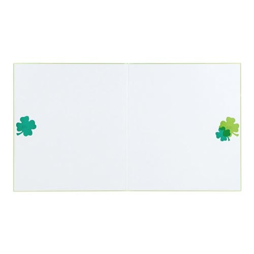 カラー色紙 二つ折り リボン クローバー柄