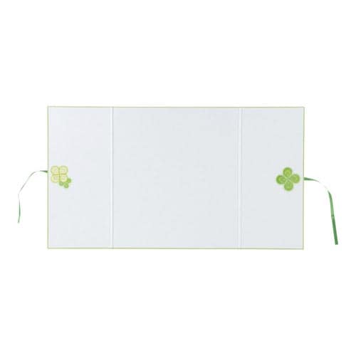 カラー色紙 両開き リボン クローバー柄
