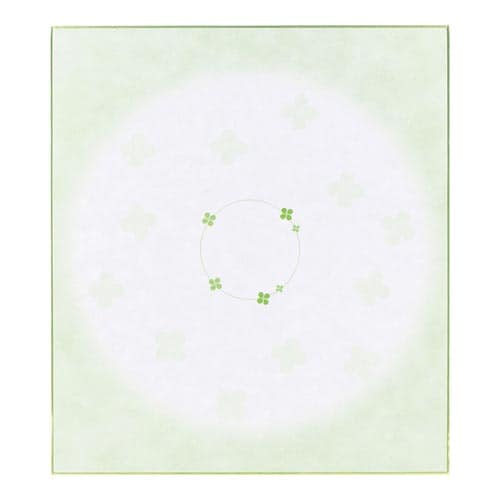 カラー色紙 シール付 クローバー柄