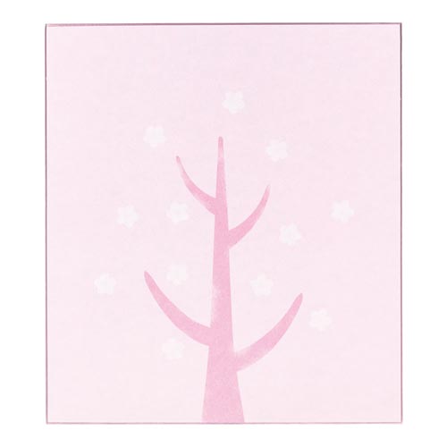 カラー色紙 シール付 桜柄