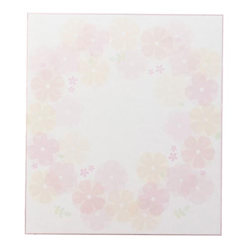 カラー色紙 シール付 半透明 花柄