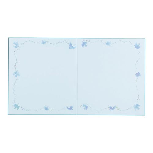 カラー色紙 二つ折り 青い鳥柄