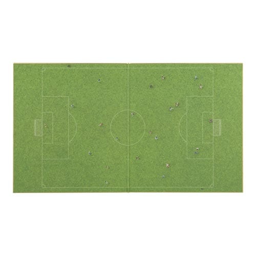 カラー色紙 二つ折り サッカー場柄