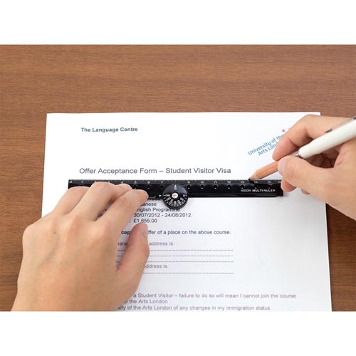 マルチ定規<16cm> 黒